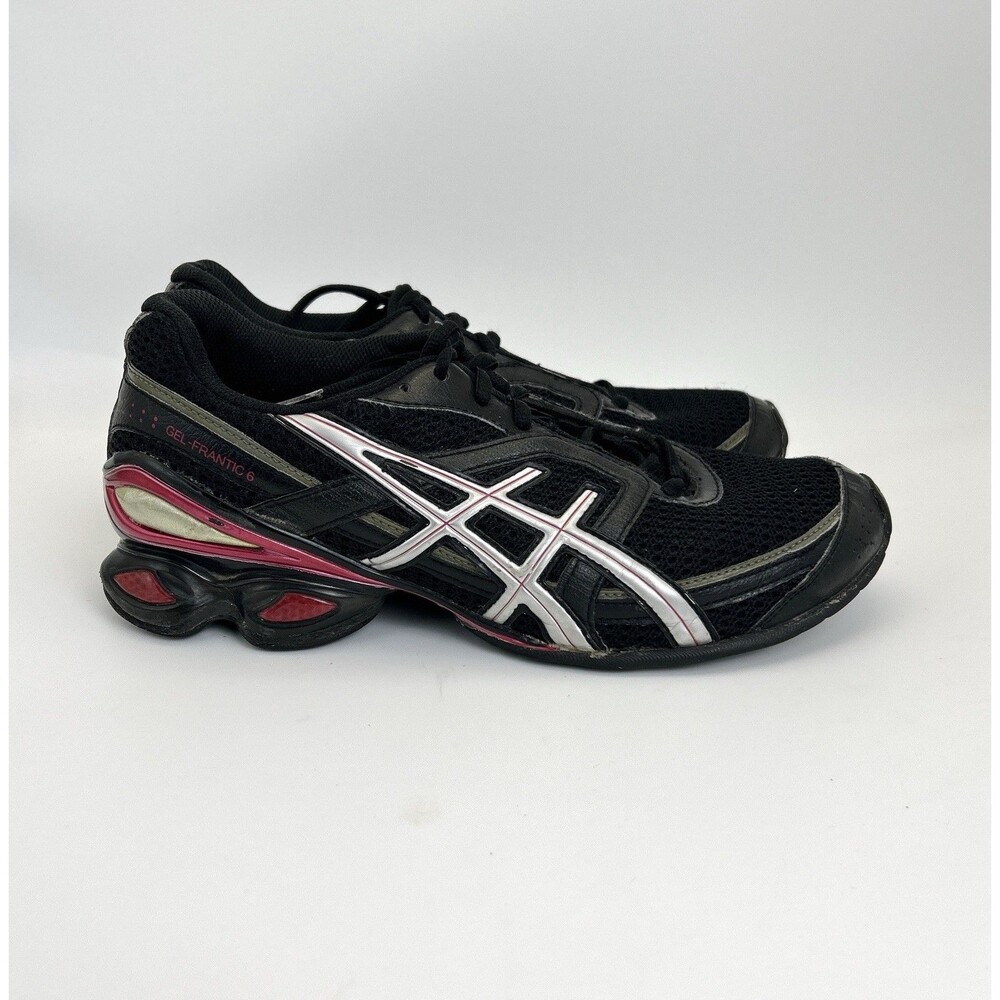 Asics Gel Frantic 6 Sneakers Womens Sz 9.5 Black Running Training Shoes Athletic